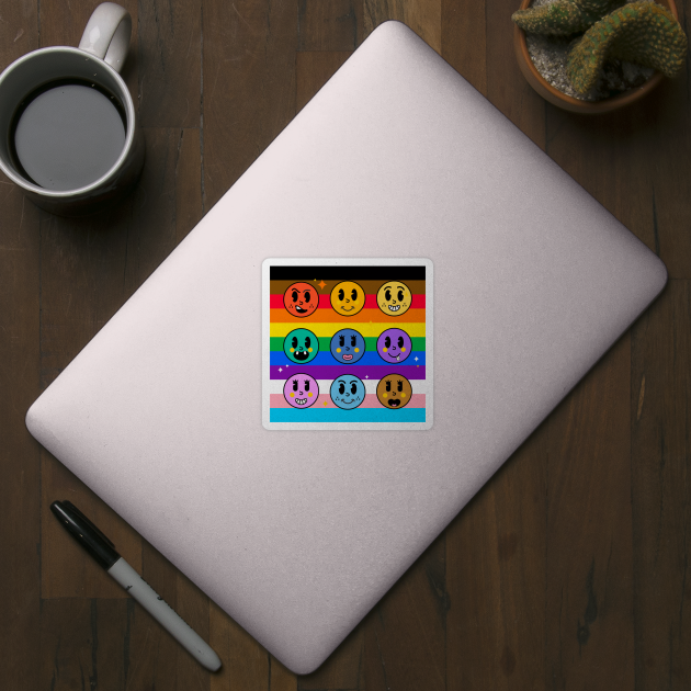 LGBTQ Ally Pride - Smiley Faces by Obey Yourself Now